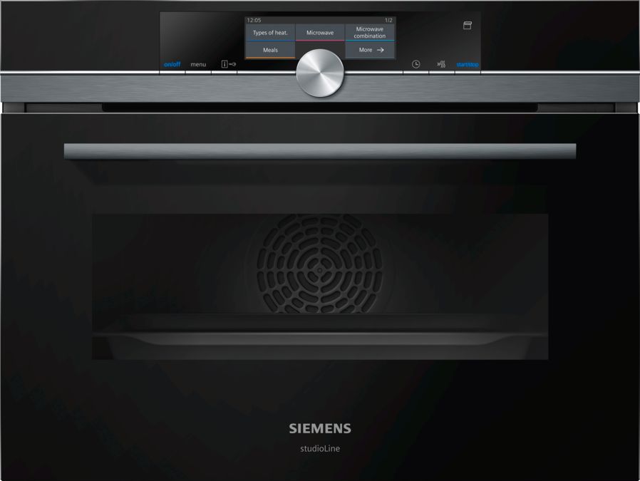 iQ700 Built-in compact oven with added steam and microwave function 60 x 45 cm Black CN878G4B6B CN878G4B6B-1