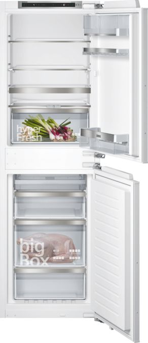 iQ500 Built-in fridge-freezer with freezer at bottom 177.2 x 55.8 cm soft close flat hinge KI85NAD30G KI85NAD30G-1