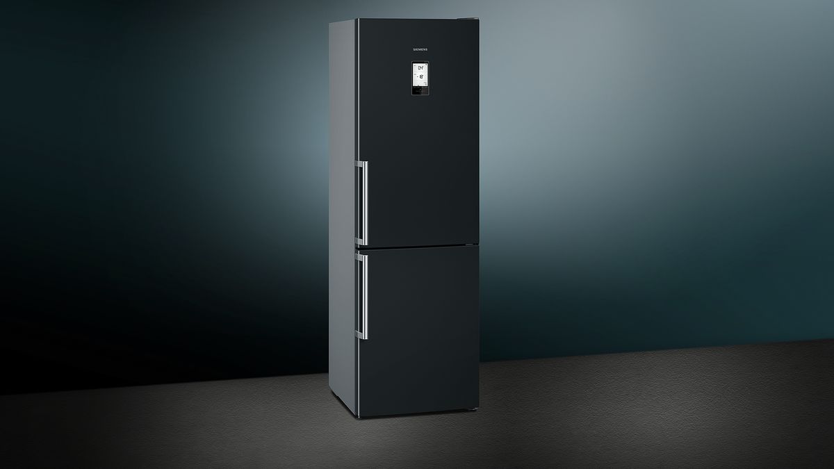 iQ500 Free-standing fridge-freezer with freezer at bottom 186 x 60 cm Black KG36NAB35G KG36NAB35G-7