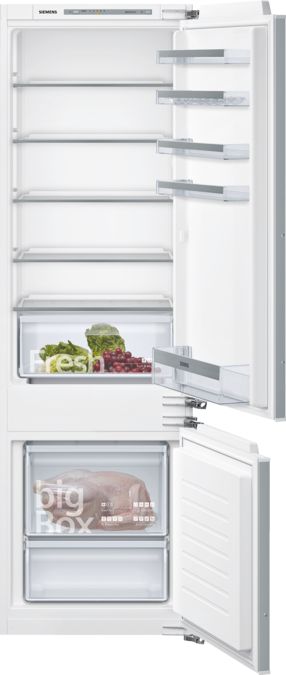 iQ300 coolEfficiency Beépíthető hűtő-/fagyasztó kombináció Lapos ajtópánt rögzítés KI87VVF30 KI87VVF30-1