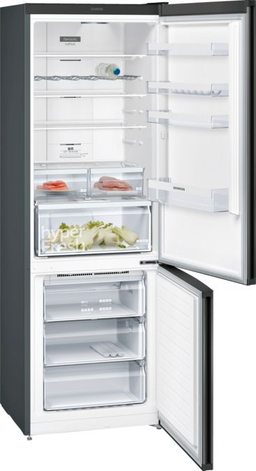 iQ300 Frigo-congelatore combinato da libero posizionamento 203 x 70 cm Black stainless steel KG49NXX4A KG49NXX4A-3