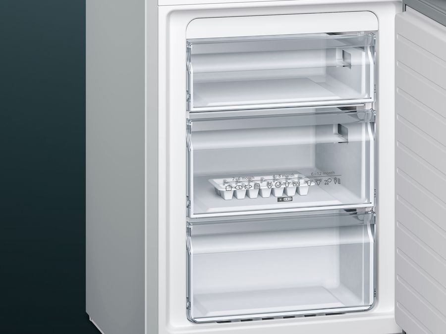 iQ300 fridge-freezer, 3 doors 185.4 x 61.2 cm Silver KG28UA290K KG28UA290K-7