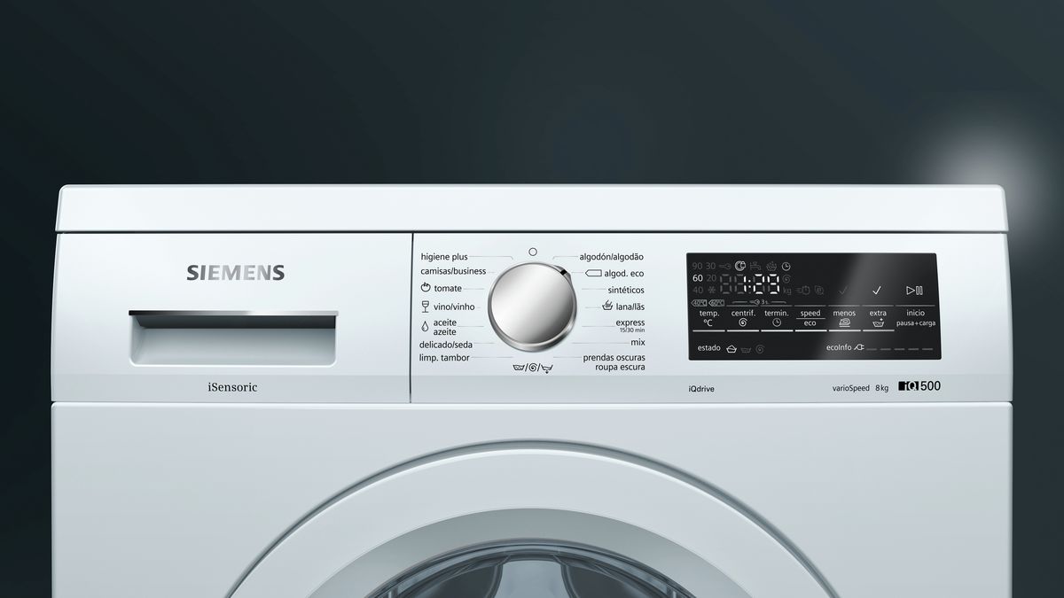 Lavadora Siemens WM14Q468ES Blanco 8 Kg 1400 Rpm - 30% A+++. 