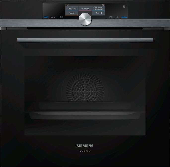 iQ700 Built-in Oven with Steam and Microwave Function 60 x 60 cm Black HN878G4B6 HN878G4B6-1