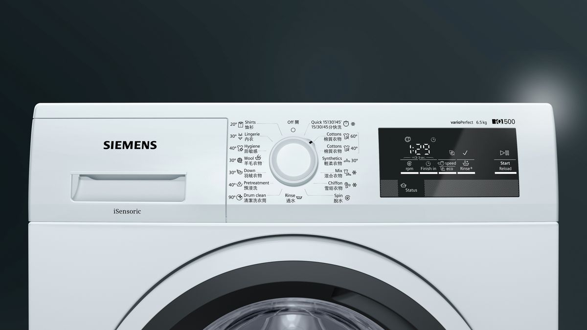 iQ500 washing machine, Slimline 6.5 kg 1000 rpm WS10K360HK WS10K360HK-2