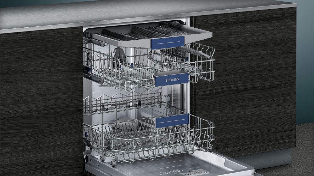 Dishwashers 60 cm Siemens SN658X00ME 14 Places Fully Integrated 14 Places A++ Dishwasher Fully Integrated, Full Size , Black, Buttons, 1.75 m, 1.65 m 