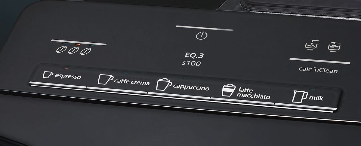 Automatyczny ekspres do kawy EQ.3 s100 Czarny, Czarny TI30A209RW TI30A209RW-3
