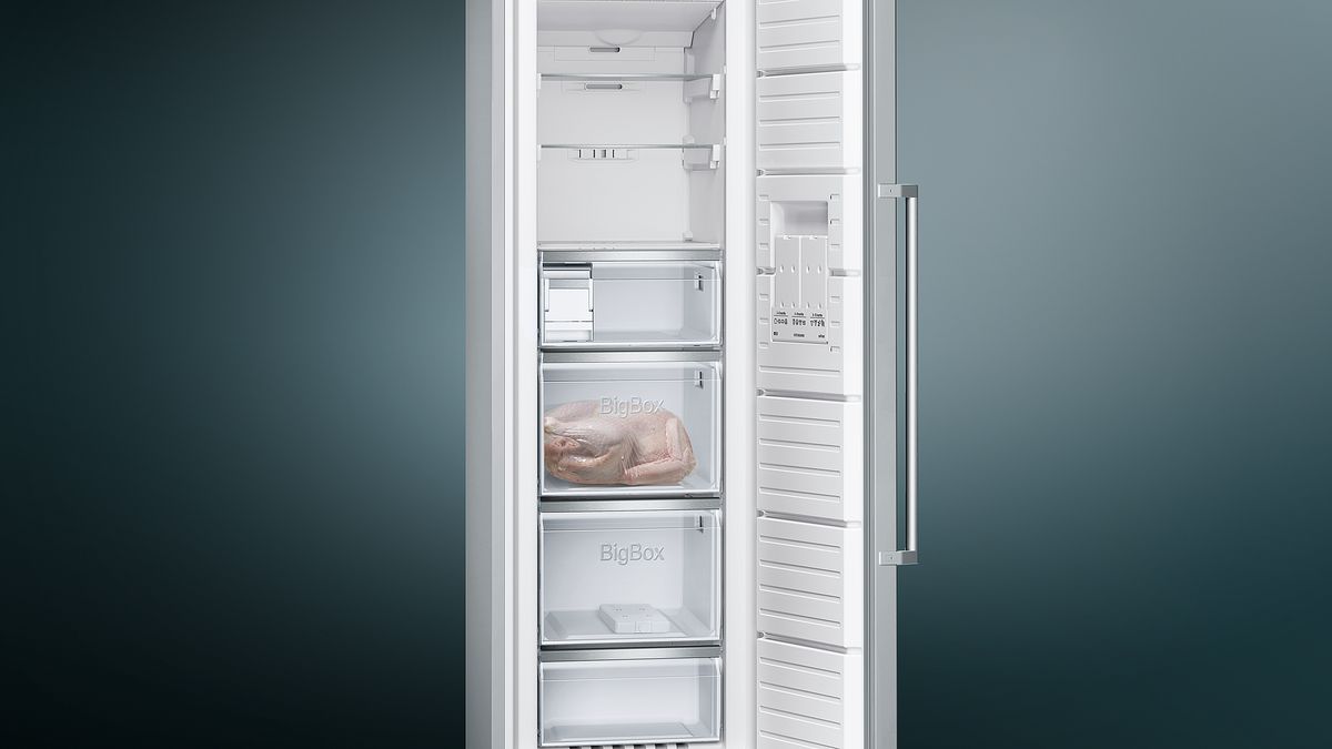 iQ500 冷凍櫃 186 x 60 cm 易清潔不鏽鋼色 GS36NAI3P GS36NAI3P-4
