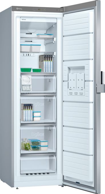 Congelador vertical 1 puerta 186 x 60 cm Acero inoxidable antihuellas 3GFF568XE 3GFF568XE-3