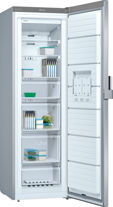 Congelador vertical 1 puerta 186 x 60 cm Acero inoxidable antihuellas 3GFB643XE 3GFB643XE-3