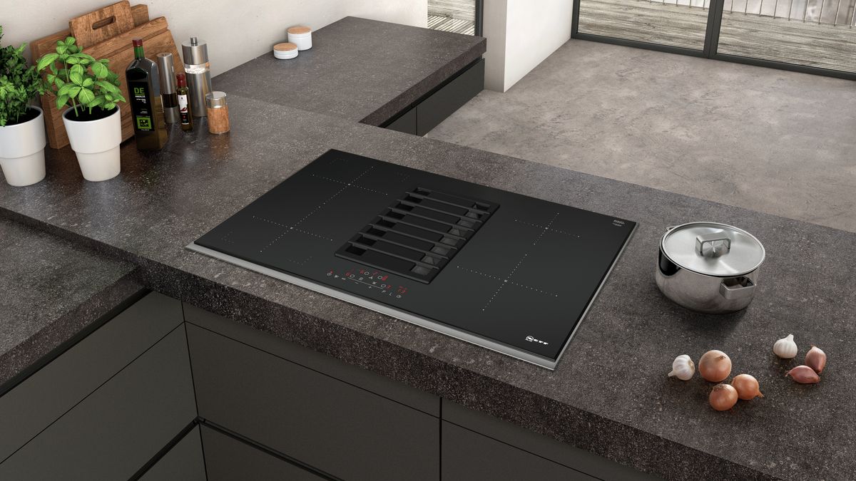 N 70 Induction hob with integrated ventilation system 80 cm surface mount with frame T48TD1BN0 T48TD1BN0-4