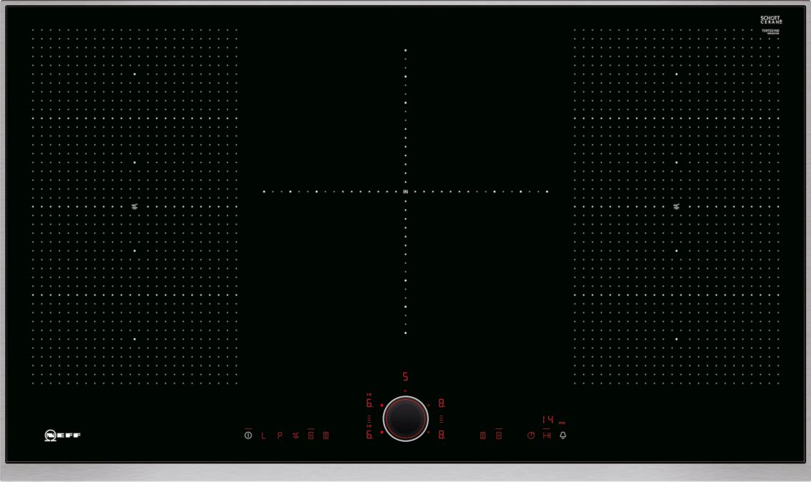 N 90 Induction hob 90 cm Black, surface mount with frame T59TS51N0 T59TS51N0-1