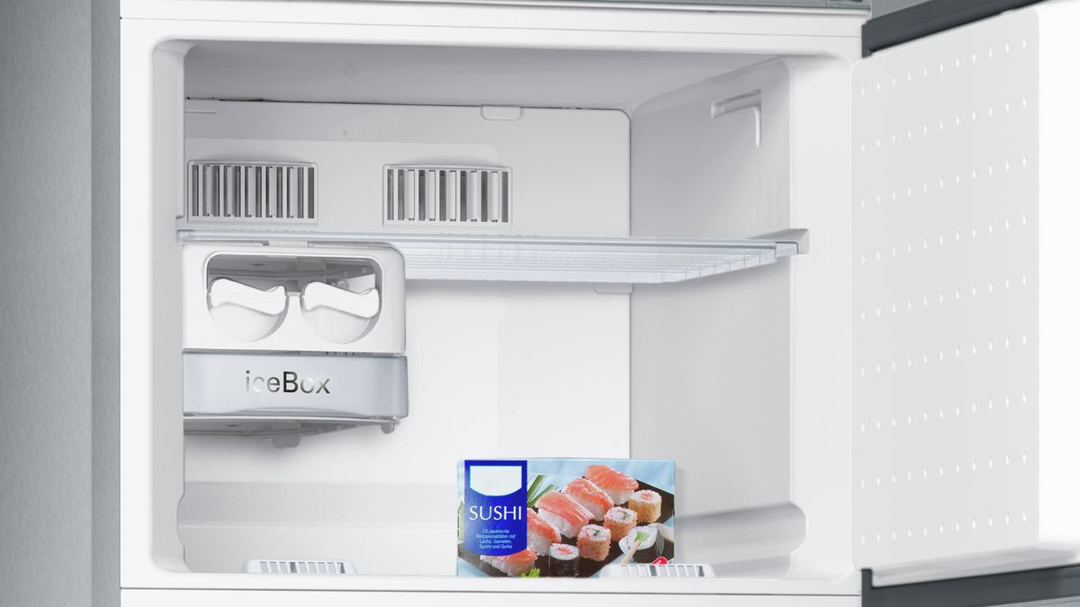 iQ300 free-standing fridge-freezer with freezer at top 186 x 60 cm Inox-easyclean KD32NVI20K KD32NVI20K-2