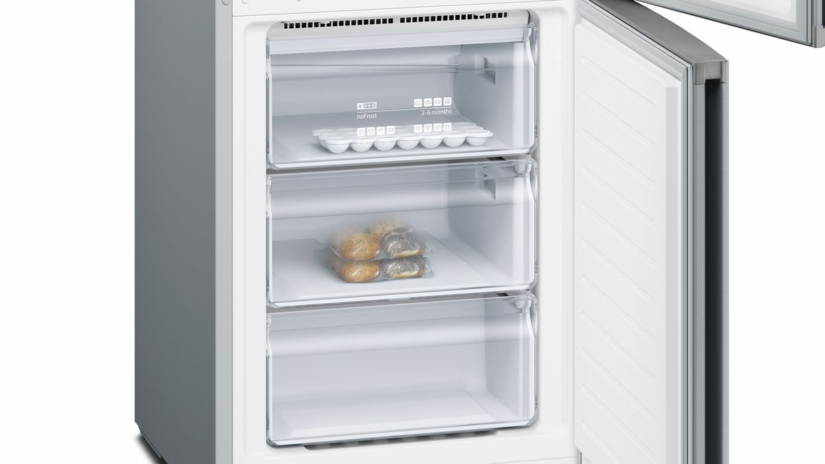 iQ300 Frigo-congelatore combinato da libero posizionamento 203 x 60 cm inox look KG39NVL35 KG39NVL35-6