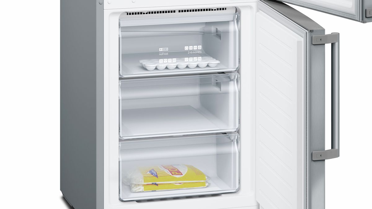 iQ300 Réfrigérateur combiné pose-libre 203 x 60 cm Inox anti trace de doigts KG39NXI46 KG39NXI46-4