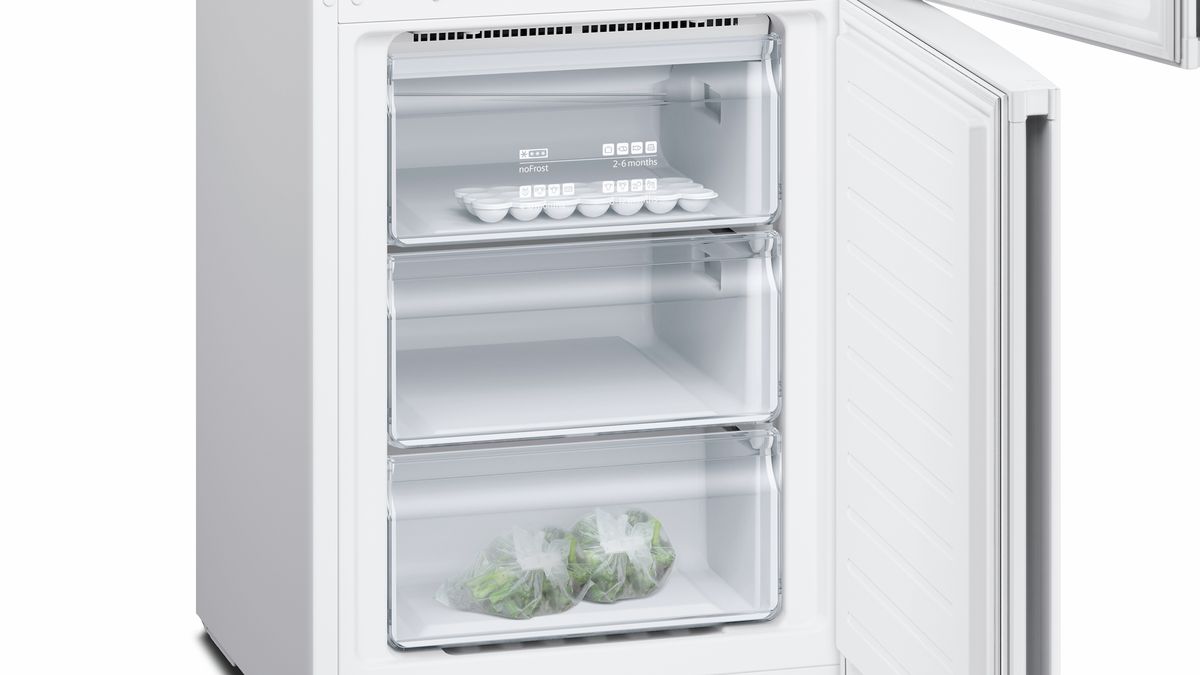 iQ300 Réfrigérateur combiné pose-libre 203 x 60 cm Blanc KG39NXW35 KG39NXW35-6