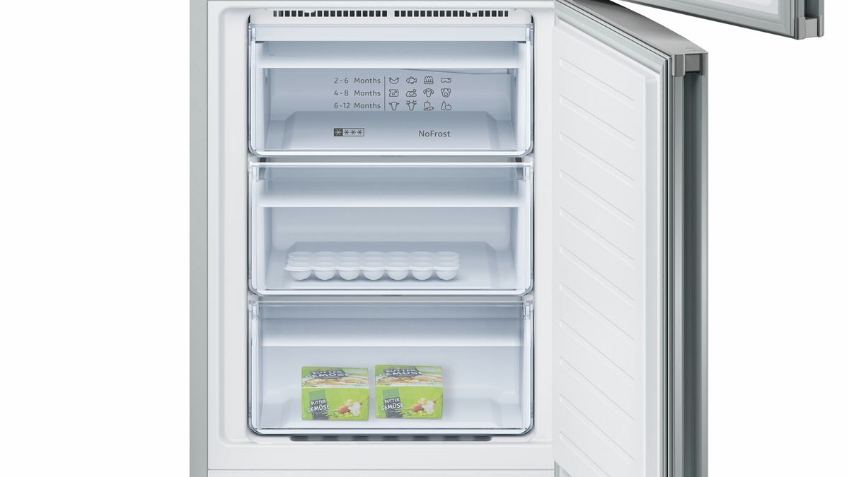 N 50 Réfrigérateur combiné pose-libre 186 x 60 cm Inox anti trace de doigts KG7362I30 KG7362I30-5