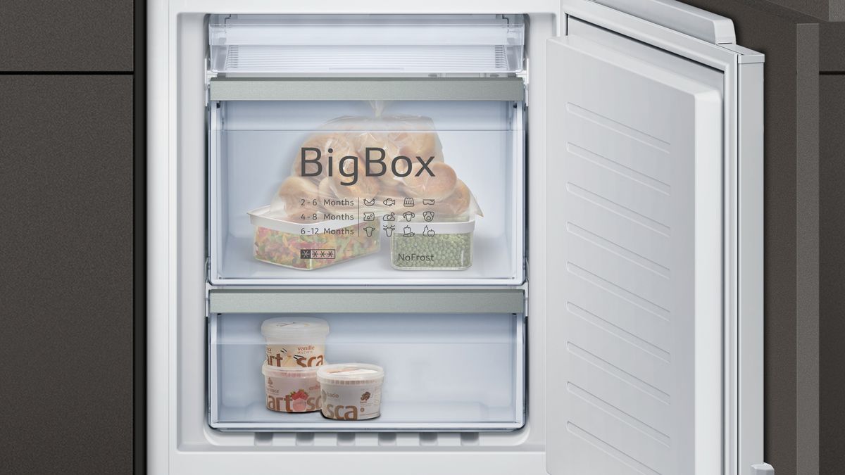 N 90 built-in fridge-freezer with freezer at bottom 177.2 x 55.8 cm soft close flat hinge KI8865D30 KI8865D30-6