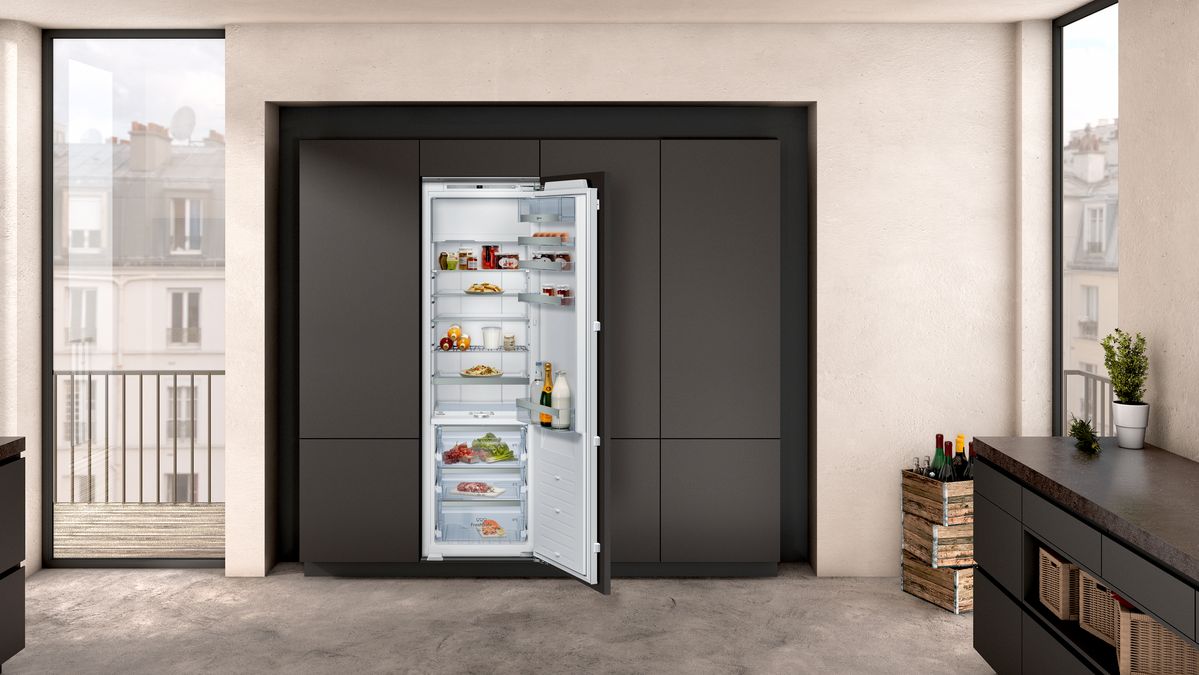 N 90 Einbau-Kühlschrank mit Gefrierfach 177.5 x 56 cm Flachscharnier mit Softeinzug KI8828D40 KI8828D40-2
