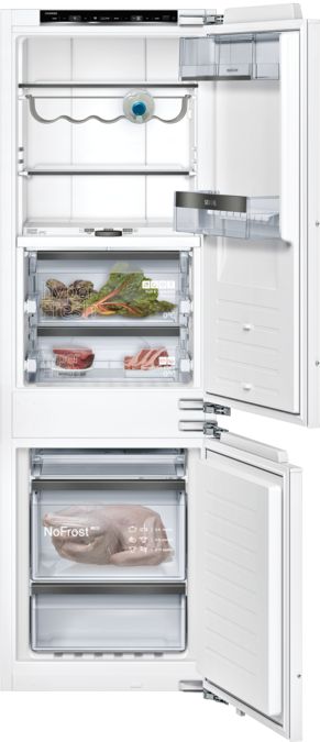 iQ700 Built-in fridge-freezer with freezer at bottom 177.2 x 55.8 cm soft close flat hinge KI86FHD40 KI86FHD40-1