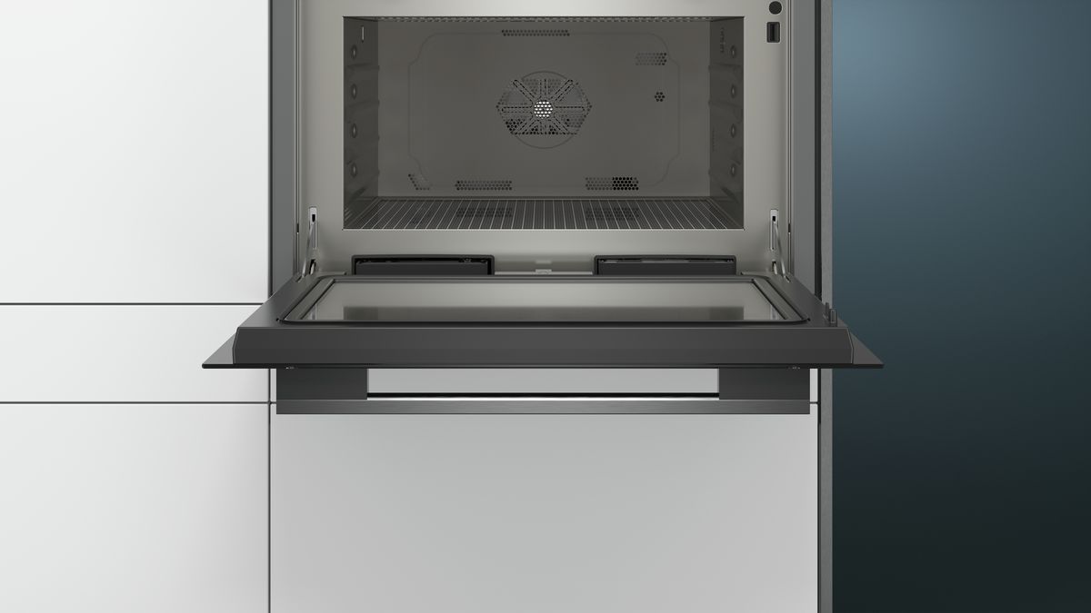 iQ500 Einbau-Mikrowelle mit Dampfgarfunktion 60 x 45 cm Schwarz, Edelstahl CP465AGB0 CP465AGB0-5
