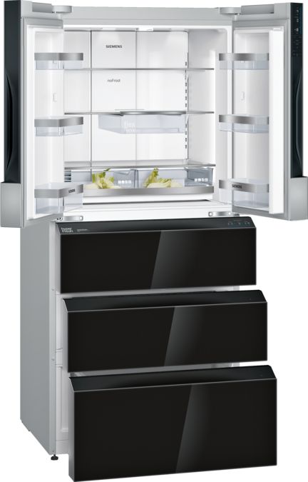iQ700 French Door Bottom Mount Refrigerator, Glass door 183 x 81 cm zwart KF86FPB2A KF86FPB2A-3