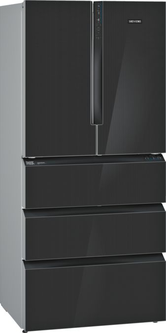 iQ700 French Door Bottom Mount Refrigerator, Glass door 183 x 81 cm zwart KF86FPB2A KF86FPB2A-1