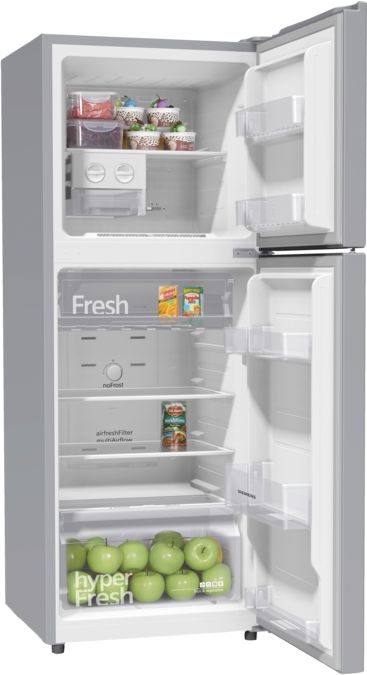 iQ300 free-standing fridge-freezer with freezer at top 145.6 x 55 cm Inox-look KD23NVL3AK KD23NVL3AK-3