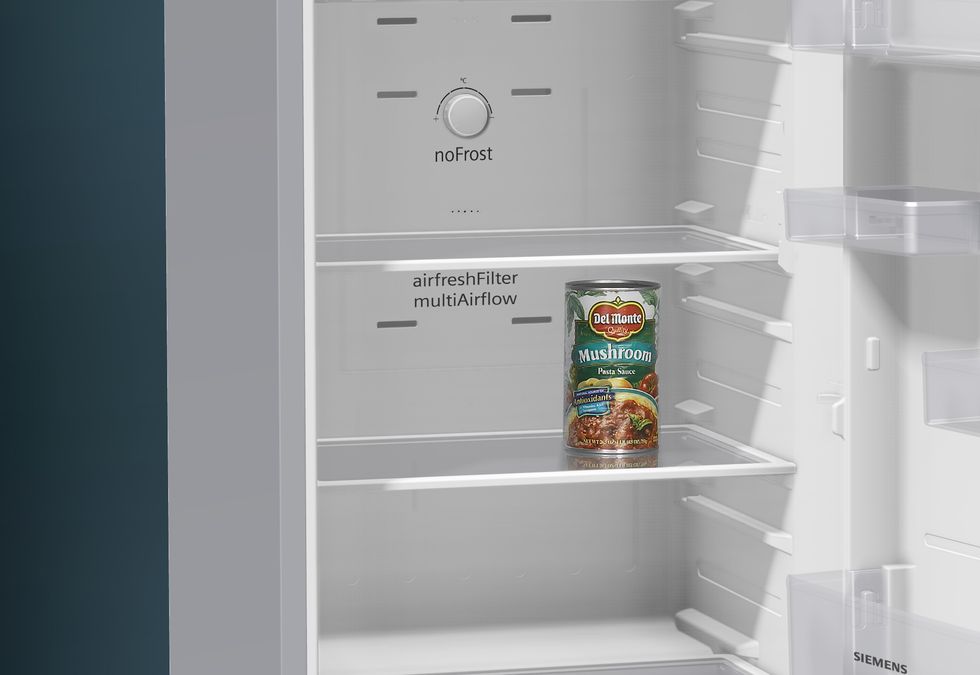iQ300 free-standing fridge-freezer with freezer at top 165.6 x 55 cm Inox-look KD28NVL3AK KD28NVL3AK-4