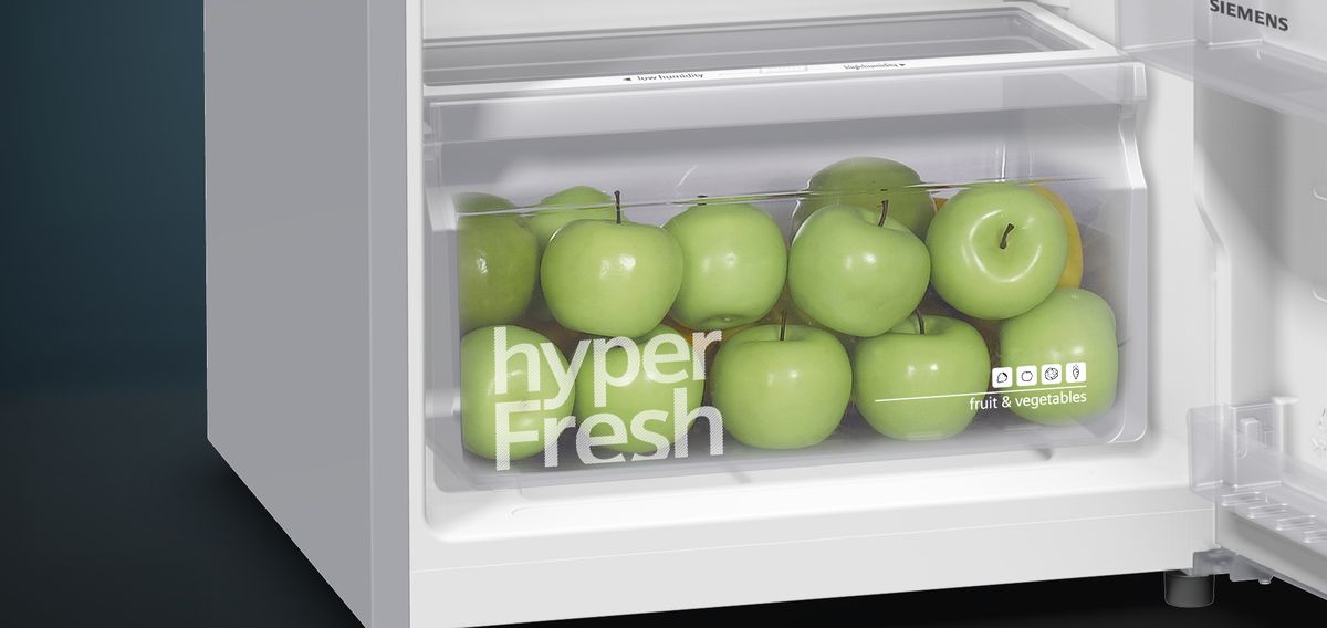 iQ300 free-standing fridge-freezer with freezer at top 165.6 x 55 cm Inox-look KD28NVL3AK KD28NVL3AK-6