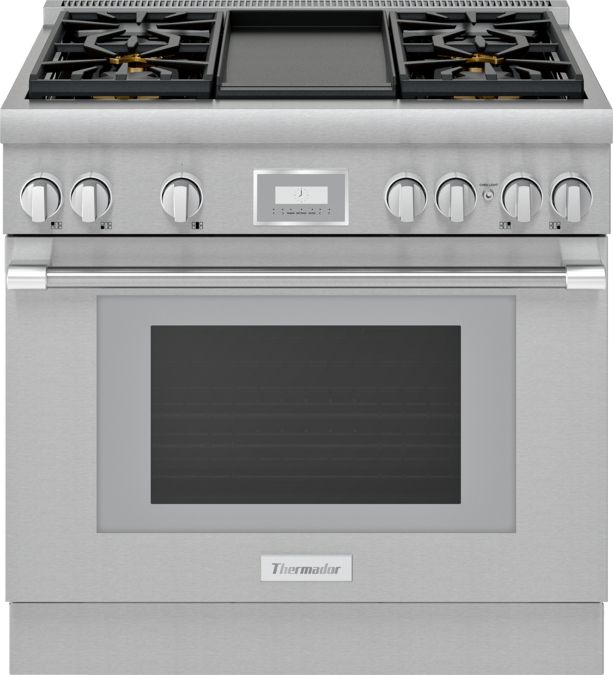 Cuisinière pose-libre large avec deux modes de cuisson Inox PRD364WDHC PRD364WDHC-1