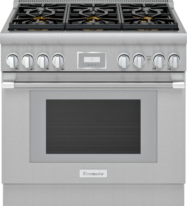 Gas Professional Range 36'' Pro Harmony® Standard Depth Stainless Steel PRG366WH PRG366WH-1