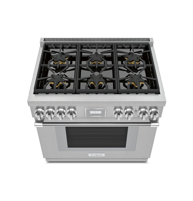 Gas Professional Range 36'' Pro Harmony® Standard Depth Stainless Steel PRG366WH PRG366WH-7