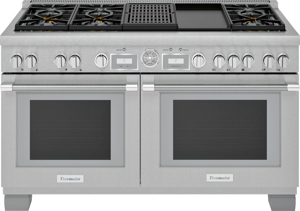 Dual Fuel Freestanding Range 60'' Pro Grand® Commercial Depth PRD606WCG PRD606WCG-1