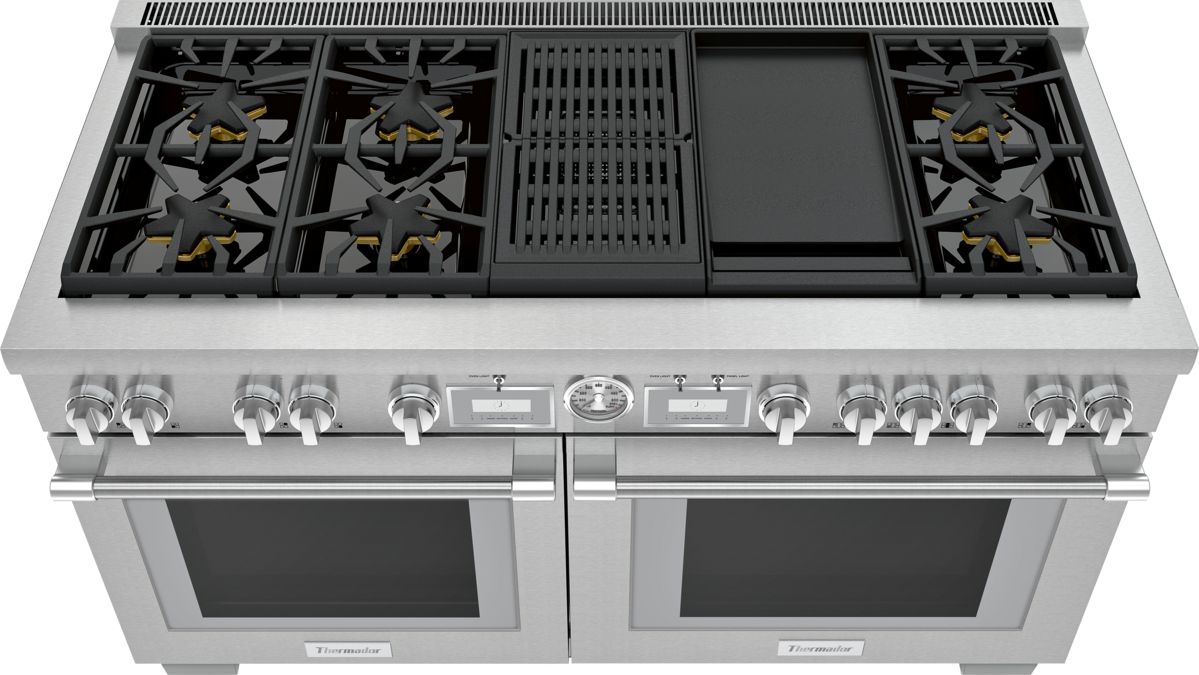 Dual Fuel Freestanding Range 60'' Pro Grand® Commercial Depth PRD606WCG PRD606WCG-3