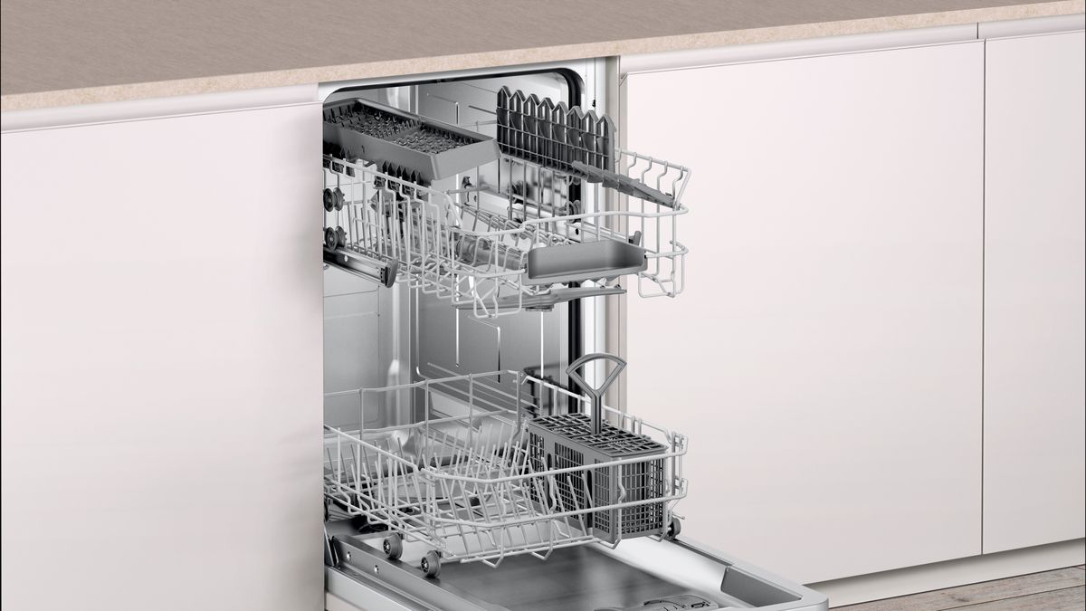 Εντοιχιζόμενο πλυντήριο πιάτων με εμφανή μετόπη 45 cm ανοξείδωτο ατσάλι DRI4315 DRI4315-3