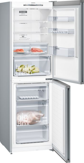 iQ300 Free-standing fridge-freezer with freezer at bottom 186 x 60 cm Inox-easyclean KG34NVI35G KG34NVI35G-2