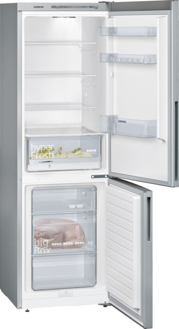 iQ300 free-standing fridge-freezer with freezer at bottom 186 x 60 cm Inox-look KG36VUL30 KG36VUL30-3