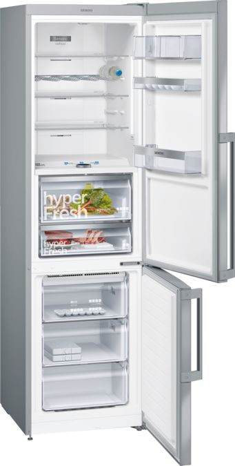 iQ700 Free-standing fridge-freezer with freezer at bottom 203 x 60 cm Inox-easyclean KG39FPI35 KG39FPI35-3