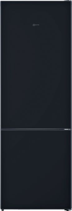 N 70 Brīvstāvošs ledusskapis – saldētava ar saldētavu apakšā, stikla durvis 203 x 70 cm melns KG7493B40 KG7493B40-1