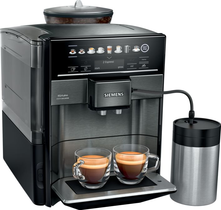 Kaffeevollautomat EQ6 plus extraKlasse Dark inox TE657F09DE TE657F09DE-1