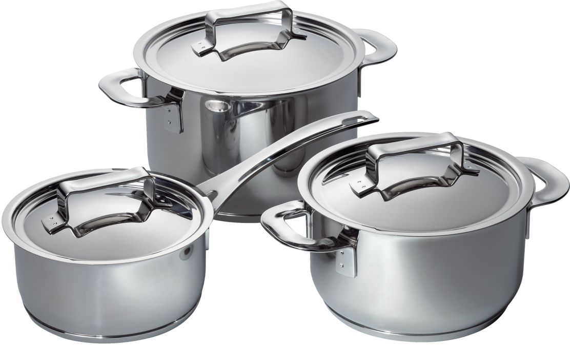set of 3 pots for induction hob HZ390030 HZ390030-1