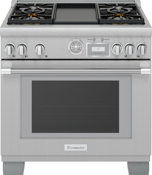 Cuisinière pose-libre large avec deux modes de cuisson Inox PRD364WDGC PRD364WDGC-1