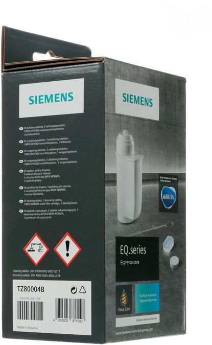 Cafetière filtre Siemens Tz80001 N Tablettes De Nettoyage Pour Machines À  Café Eq Série, Automates De Montage Et Surpresse Gamme