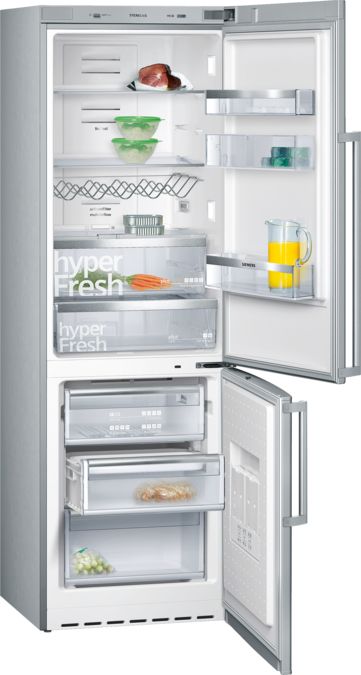 iQ500 free-standing fridge-freezer with freezer at bottom 185 x 60 cm Inox-easyclean KG36NAI22K KG36NAI22K-1