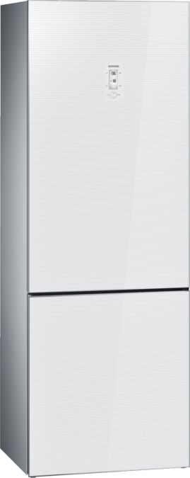 iQ700 Frigo-congelatore da libero posizionamento Design vetro antishock, Bianco KG49NSW31 KG49NSW31-1