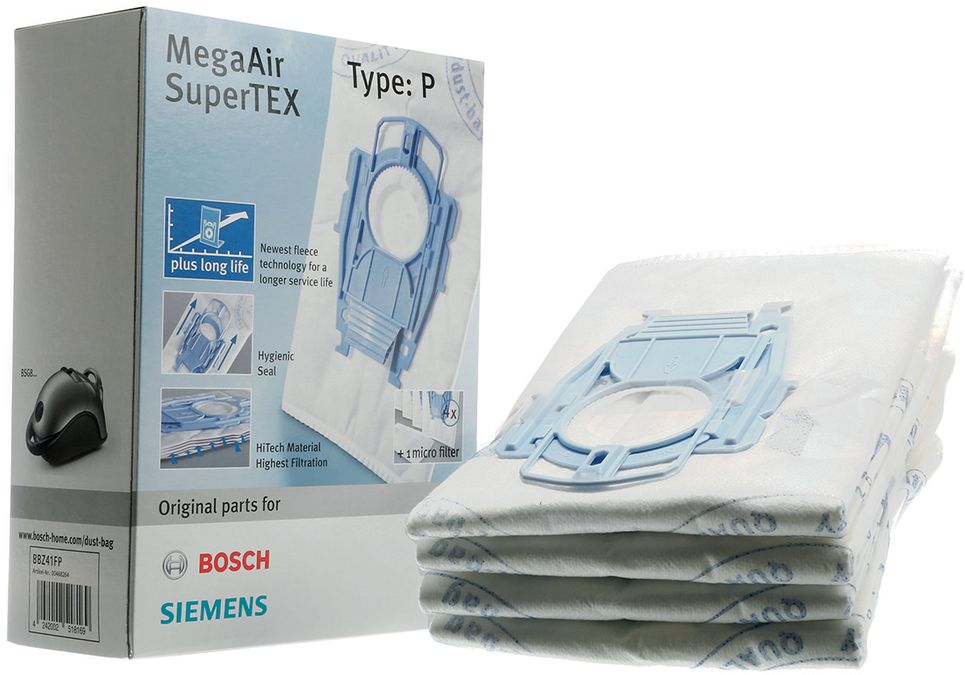 Staubsaugerbeutel Typ P 4 Filterbeutel +  1 Mikro-Hygienefilter 00468264 00468264-1