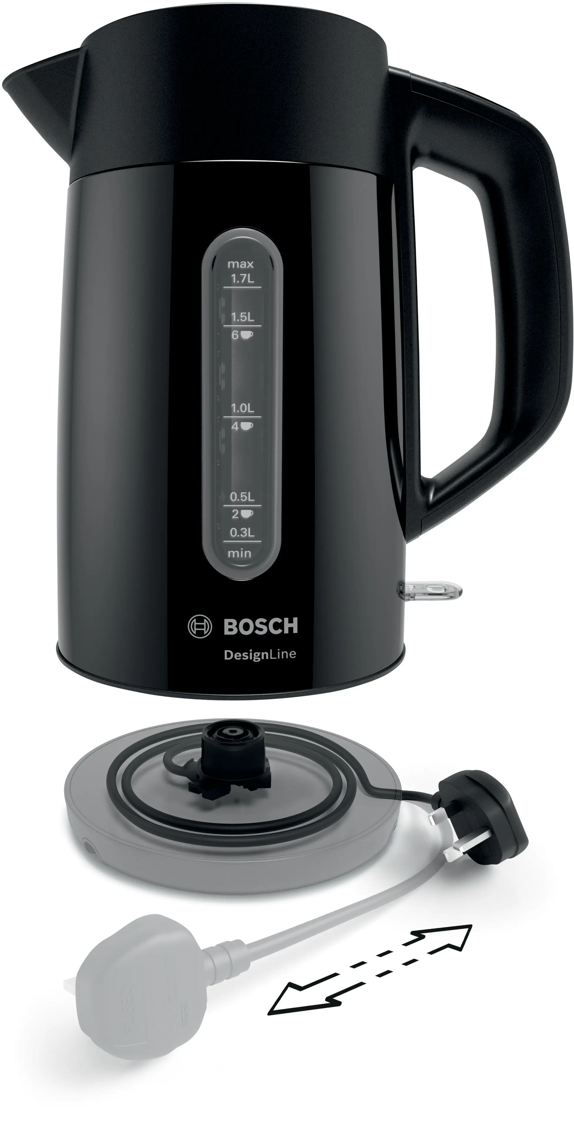 TWK3P423GB Kettle DesignLine Black