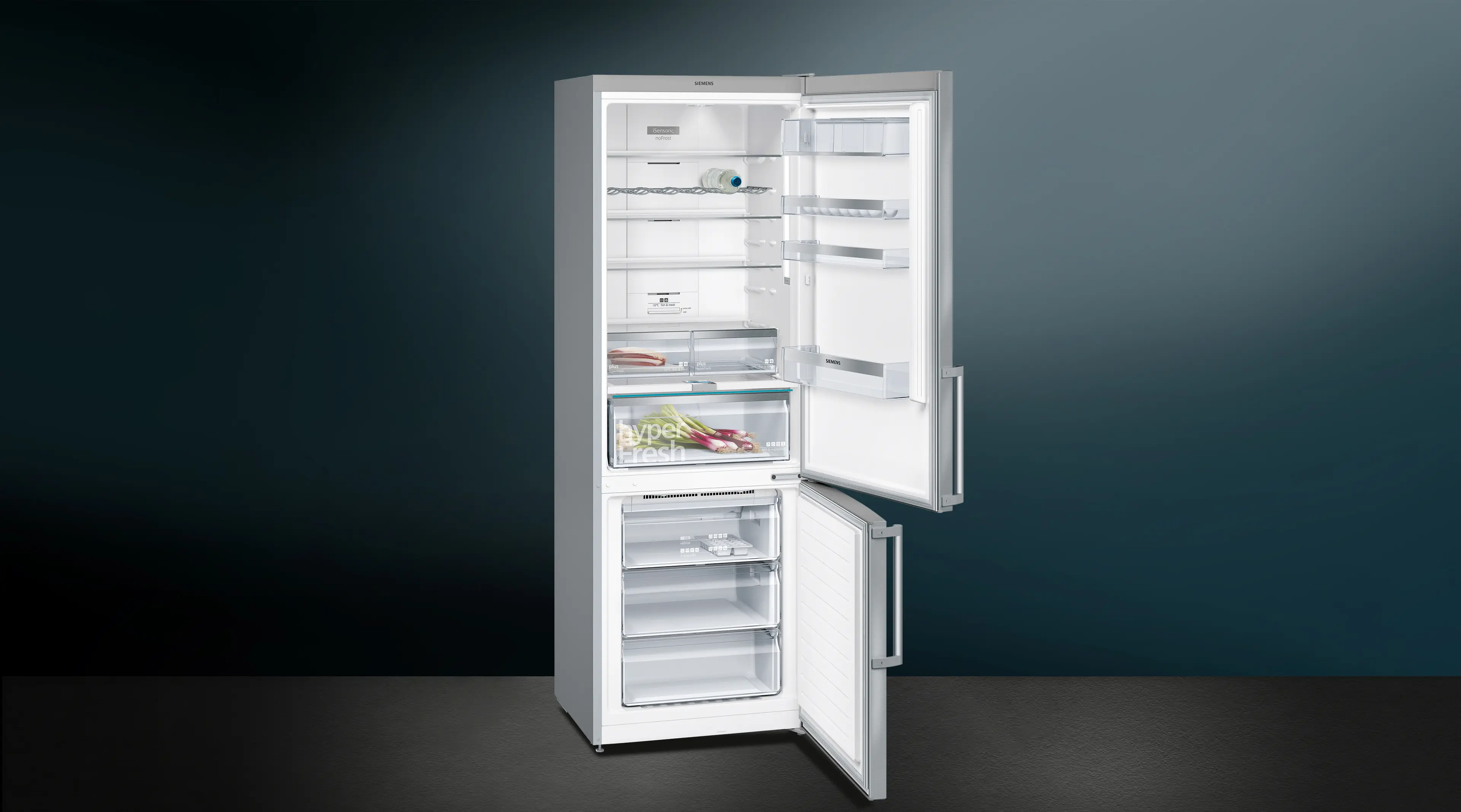 さえ KG49NAIDP Chłodziarko-zamrażarka wolnostojąca z dolną zamrażarką