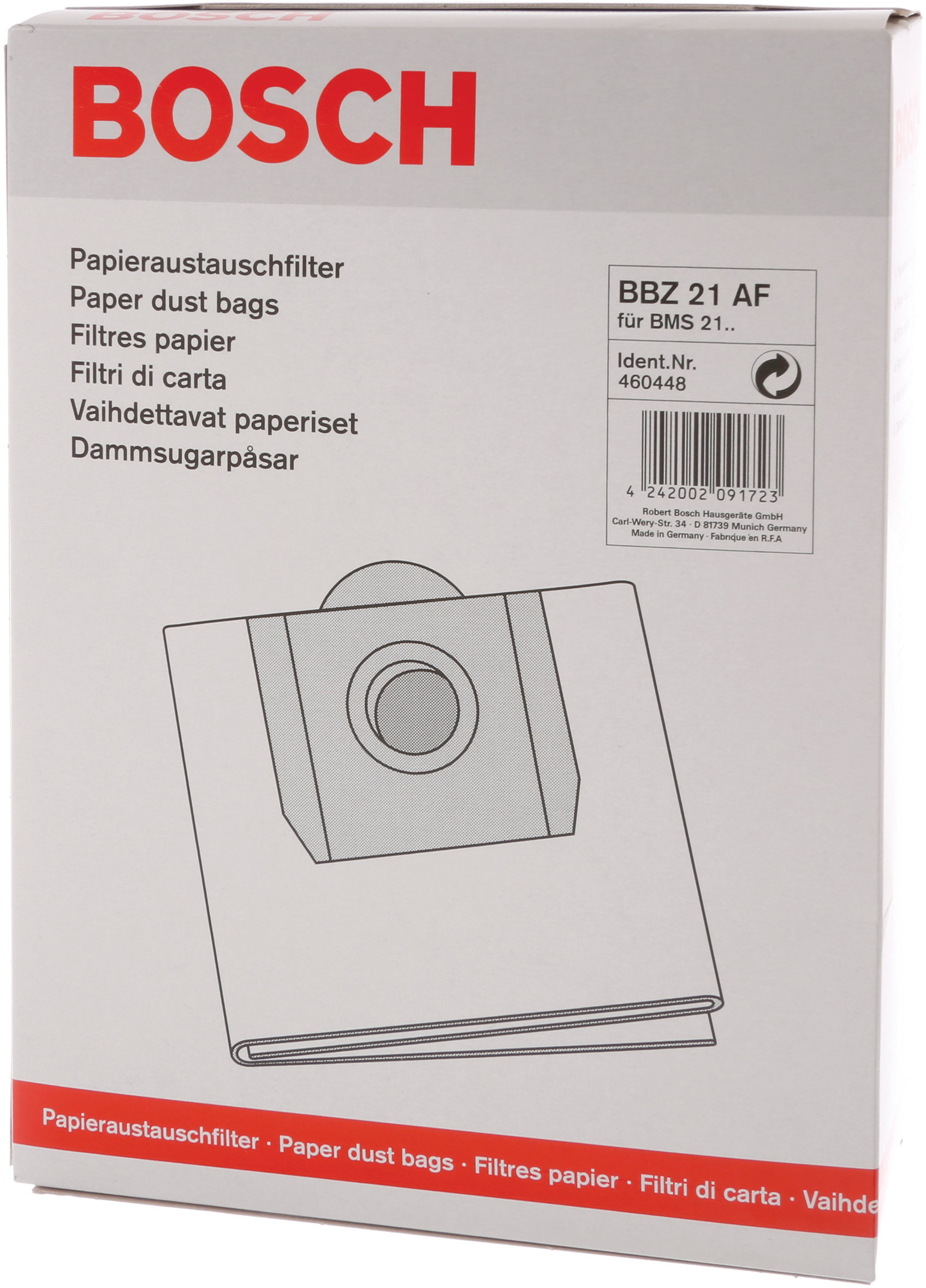 00460448 Staubsaugerbeutel | Bosch Hausgeräte DE